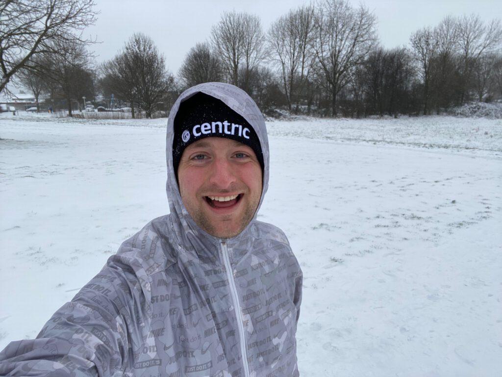 Hardlopen in de sneeuw