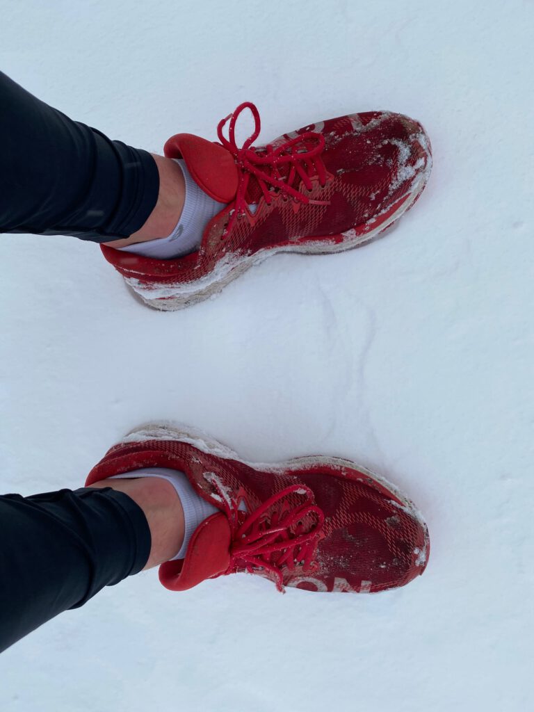 Hardlopen in de sneeuw